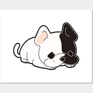 Cute Black and White Puppy Posters and Art